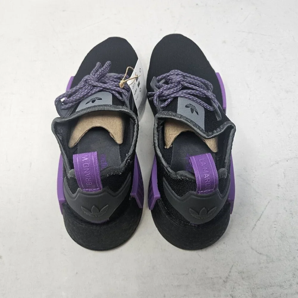 Adidas NMD_R1 Boost J 'Black/Purple' Athletic Shoe / GX5694 /Big Kids